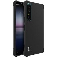 สำหรับ Sony Xperia 1 IV IMAK ถุงอากาศกันกระแทกรวมทุกอย่าง TPU เคสพร้อมฟิล์มป้องกันหน้าจอ (สีดำด้าน) (มีในสต็อก)