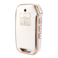 dfthrghd 7 Button TPU Electroplated Car Key Case for Kia K5 K3 K4 Sportage Carnival Sedona Key Cover Key Shell Car Accessories