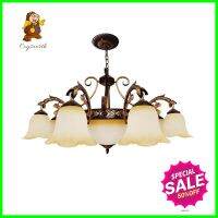 ไฟช่อ INOVA CLASSIC SP669 แก้ว/โลหะ สีเหลืองรมดำ 8+1 หัวCHANDELIER INOVA CLASSIC SP669 8+1LIGHT ANTIQUE BRASS GLASS/METAL **ขายดีที่สุด**