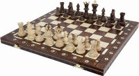 Chess and games shop Muba Handmade Chess Set European Ambassador with 21 Inch Board and Hand Carved Chess Pieces WEGIEL