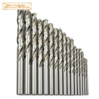 {SAVAGE Hardware Tools} 10ชิ้น SCOWELL HSS M2(6542) Twist Drill Bits สว่านยางสำหรับโลหะแข็งสแตนเลส1มม. 2มม. 3มม. 4มม. 5มม. 6mm7mm8mm13m