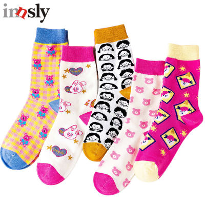 Fun Cartoon Personality Creative Funny Tube Socks for Women Korea Cute Autumn Winter Thick Female Socks