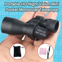 ZZOOI Portable HD Night Vision Mini Pocket Monocular Telescope High Magnification Zoom Outdoor Fishing Telescope for Hunting Camping