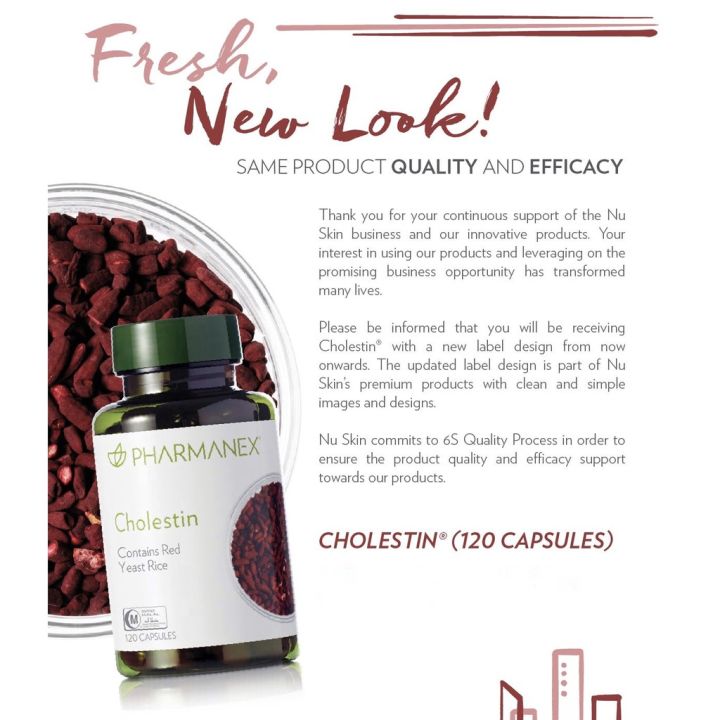 NuSkin Nu Skin Pharmanex Cholestin (120 capsules) - Ready Stock | Lazada