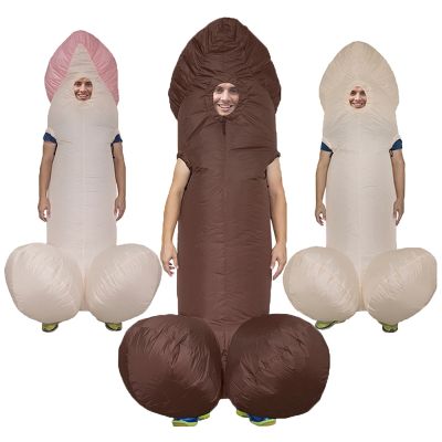 Penis Inflatable Costumes For Adult Sexy Dick Jumpsuit Funny Dress Disfraz Holiday Paty Halloween Anime Cosplay Suit