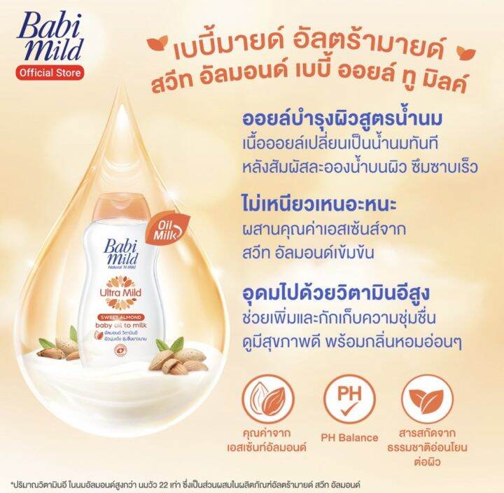 babi-mild-เบบี้มายด์-เบบี้ออยล์-ผลิตภัณฑ์สำหรับเด็ก-ขนาด-200-มล