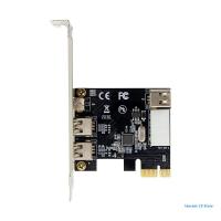 1 Set PCI-e 1X IEEE 1394A 4 Port(3+1) Firewire Card Adapter 1394 A PCIe With 6 Pin to 4 Pin IEEE 1394 Cable For Desktop