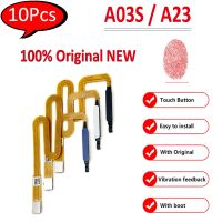 10 ชิ้น ต้นฉบับสําหรับ Samsung Galaxy A03S A037F / A23 4G ปุ่มโฮมลายนิ้วมือ Touch ID เซนเซอร์ Home Return Key Flex Cable Ribbon