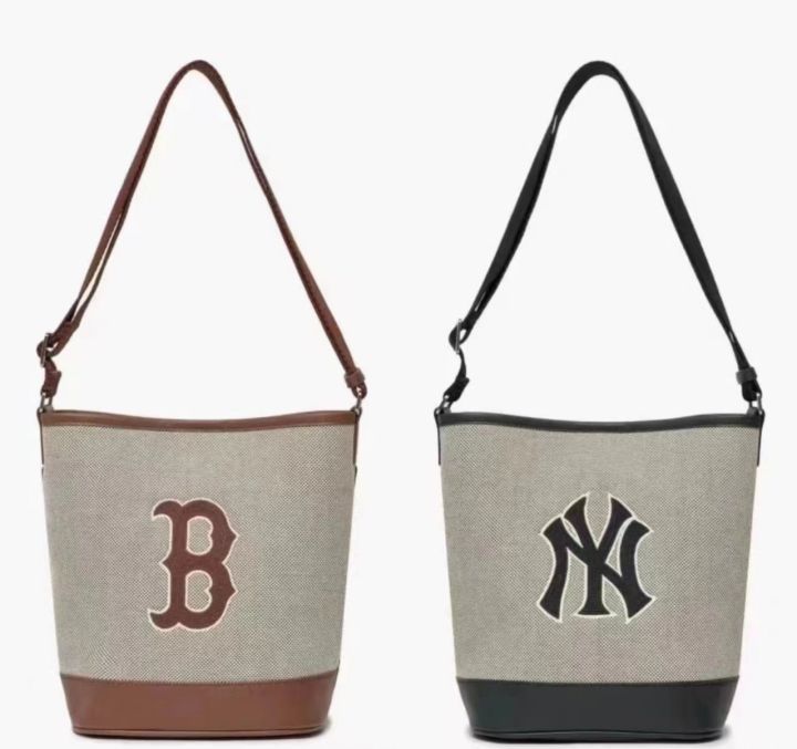 MLB Basic Big Logo Canvas Bucket Bag NY Yankees Black, Bucket Bags for  Women