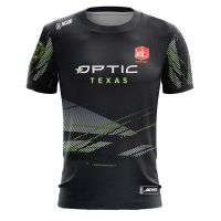 OpTic GAMING Jersey Texas Black 2023 Team Uniform Custom Men Summer Short Sleeve T-shirt For Male Esport Wear Fans Tops