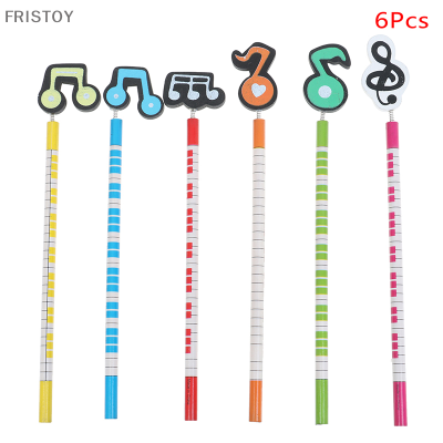 FRISTOY ดินสอเขียนสร้างสรรค์6ชิ้น ล็อตเครื่องเขียนดินสอไม้สำหรับนักเรียน