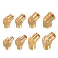 Brass Pipe Fittings BSP 1/8" 1/4" 3/8" 1/2" Female/Male Thread Adapter 45 Degree Equal Elbow Connector Water Fuel Gas Hardware Valves