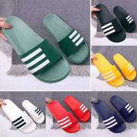 Men Slippers Bottom Three Bars Printed Room Shoes Indoor