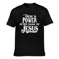 New Arrival Vintage There Is Power In The Name Of Jesus Funny MenS T-Shirts Multi-Color Optional