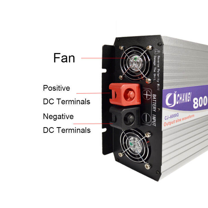 อินเวอร์เตอร์12v-24v-48v-60v-ไปยัง-ac-220v-6000w-8000w-หม้อแปลงแปลงแรงดันไฟฟ้าคลื่นไซน์บริสุทธิ์ตัวแปลงไฟในรถยนต์