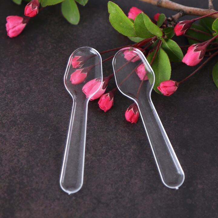 hot-qiwkzkweh-537-ร้อน200ชิ้นมินิพลาสติกใสช้อนทิ้ง-flatware-ช้อนสำหรับวุ้นไอศครีมขนมอาหารเรียกน้ำย่อยทิ้งช้อนพลาสติก