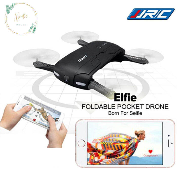 JJRC H37 ELFIE Foldable Mini RC Selfie Quadcopter Drone WiFi FPV / 720P HD / Gsensor / Headless