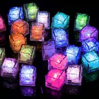 1224pcs Home Decor Luminous LED Ice Cubes Glowing Party Ball Flash Christmas Halloween Festival Glow In The Dark Party Supplies