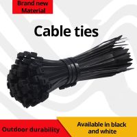 100 Pieces Black 4x200 Cable Tie Fastening Ring Reusable Cable Zip Ties Inch Recycle Detachable Cable Management