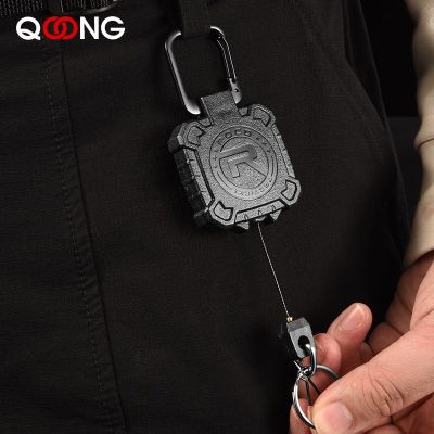 90 CM Long Steel Wire Rope Keychain  Anti Loss Theft Telescopic Key Chain High Resilience Key Ring Military Gun Keyring H64 Key Chains