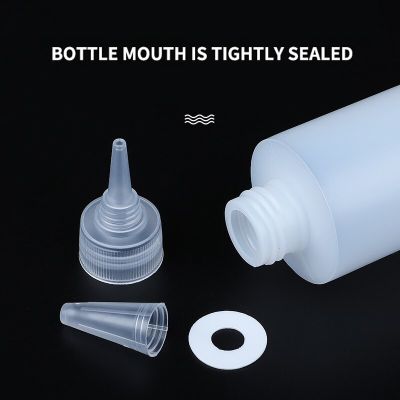 ‘；【。- 10Pcs 30/60/100Ml Empty PE Plastic Hair Dye Bottles With Screw-On Lids Squeeze Liquid Ink Oil Dropper Bottles Pigment Container
