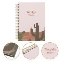 Dulrua Spiral Notebook Undated Notepad Multi-use Notepad สมุดบันทึกการวางแผนภาษาอังกฤษสำหรับนักเรียน