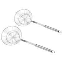 Strainer Ladle Spoon, Slotted Spoon, Pearl Scoop,Kitchen Strainer Ladle, for Kitchen Frying Food Pasta (2 PCS)