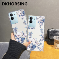 DKHORSING เคสโทรศัพท์ใบไม้ดอกไม้ใหม่สำหรับ VIVO V29 V27 V27Pro V27E V25E V25 Pro V23 V23E V21 V21E TPU ซิลิโคนแบบใสปลอกอ่อน VIVOV29 5G ฝาครอบหลังกันกระแทกสุดหรู5G เคส Vivo V27 5G