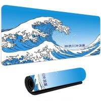 ญี่ปุ่น Big Wave Kanagawa Mousepad อุปกรณ์เกมแผ่นรองเมาส์พรมคอมพิวเตอร์ Kawaii Mousepad เครื่องคอมพิวเตอร์แป้นพิมพ์ Mausepad ตาราง