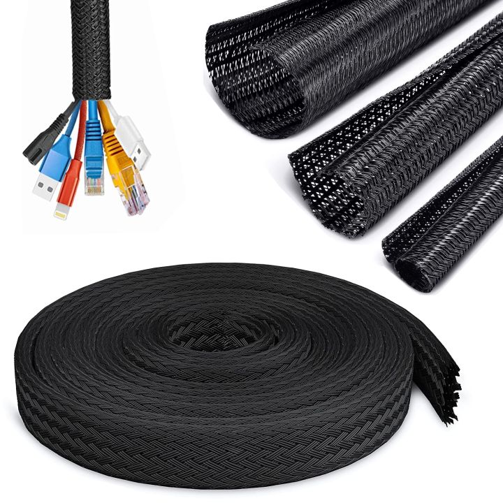 Excellent 1/3M Expandable Sleeving Self Close Braided PET Insulate Cable  Sock Tube Loom Split For Pipe Line Organizer Wire Wrap Protection DL  Ltg3925 Se1511