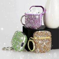 [SOSO 3C accessories] Electroplated Diamond Glitter Bluetooth Headset เคสพลาสติกแข็งสำหรับ Airpods 1 2 Wireless Charging Cover สำหรับ Airpods Pro