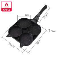 4 Hole Maifan stone non-stick pan household omelette pan breakfast pancake pan four hole mold pan burger machine breakfast