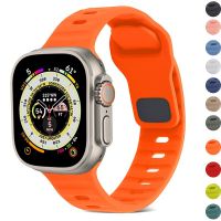 Silicone Strap for Apple Watch Band 49mm 45mm 44mm 41mm 40mm 42mm Sports Bracelet Correa iWatch Ultra Series 8 7 6 5 4 3 SE Belt