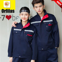 Orfilas ??เสื้อแจ็คเก็ตผู้ชาย, ชุดทำงาน, ชุดยูนิฟอร์ม, ซิปหน้าอก, กระเป๋าที่กระโปรงผู้หญิงที่ซ่อนไว้, แถบสะท้อนแสง 3M