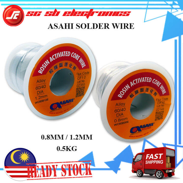 ORIGINAL ASAHI BRAND ROSIN ACTIVATED CORE WIRE / SOLDERING WIRE ...