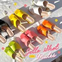 COD SHOT JELLO MULES FLAT2112 : FS0010 รองเท้าส้นสูง รองเท้าแฟชั่น