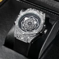 【hot seller】 Foreign Trade Explosive Diamond-set Fashion Mens Silicone