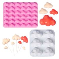 6/36 Grid Cloud Silicone Molds Chocolate Mousse Cake Baking Mold Ice Cube Mold Scented Candle Making Supplies Tools Fondant Mold Ice Maker Ice Cream M