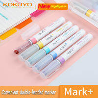 1ชิ้นญี่ปุ่น Kokuyo สองหัวเครื่องหมาย PM-MT100สีเน้นด้วงแสงสีหัวเดียวคู่สาย