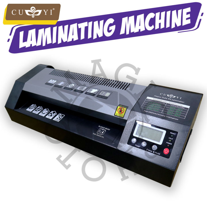 CUYI A4 / A3 Size Laminator HOT / COLD / REVERSE Function 220V Heavy ...