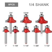 1/4 6mm Shank Corner Round Over Router Bit พร้อม BearingMilling Cutter สําหรับงานไม้ทังสเตนคาร์ไบด์มิลลิ่งคัตเตอร์