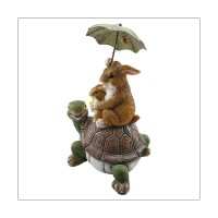 Turtle Statue Garden Resin Statue Turtle Rabbit Umbrella Animal Resin Home Decoration Crafts