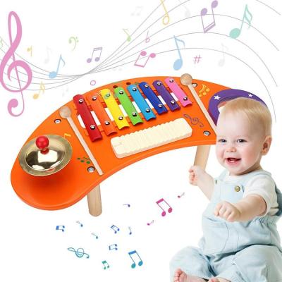 Wooden Xylophone Colorful Musical Set for Kids Rhythm Cymbals Drums Xylophones Educational Sensory Learning Toys for Children Boys useful