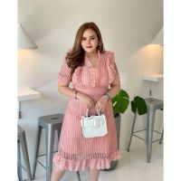 Varaphorn VP1030-1 Luxury Pink Lace Dress