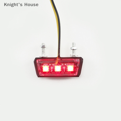 Knights House ป้ายทะเบียนรถจักรยานยนต์12V 1ชิ้น, ไฟ LED ป้ายทะเบียนรถจักรยานยนต์กันน้ำไฟป้ายทะเบียนรถมอเตอร์ไซด์ใช้ได้ทั่วไปไฟเบรก