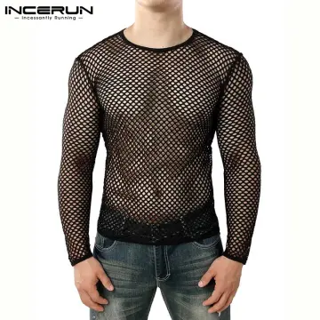 Shop Mesh Fishnet Shirt Men online