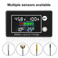 DC10-100V โวลต์มิเตอร์แบบดิจิตอลกันน้ำพร้อมการควบคุมอุณหภูมิ-20 ℃-110 ℃ ตัวบ่งชี้ความจุตะกั่วกรด