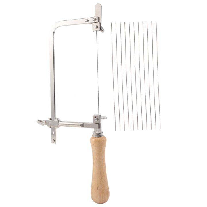 Coping Saw Steel Frame and 12 Pcs Diameter 1Mm Wire Saw, Accurate