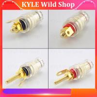 KYLE Wild Shop 4mm Binding Post Speaker Terminal Banana Plug Socket Jack Connector Professional Gold Plated Speaker Jack Adapter Socket