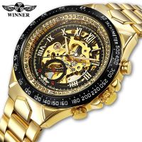 ZZOOI WINNER Men Watch New Sport Design Bezel Golden Watch Mens Watches Top Brand Luxury Montre Homme Men Automatic Skeleton Watch